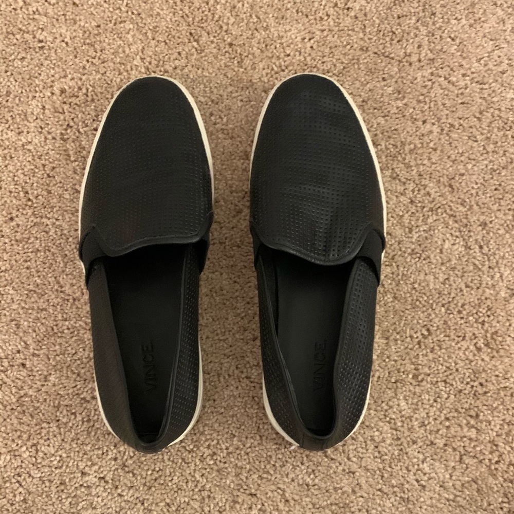 Black slip on sneakers